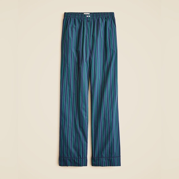 NWT J.Crew Cotton Poplin Long-Sleeve Pajama Pant Set - Picture 3 of 7